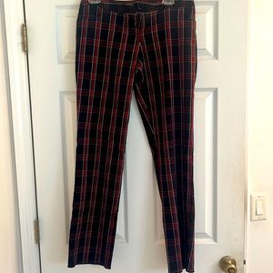 Red/Black Low Rise Plaid No Boundaries Pants